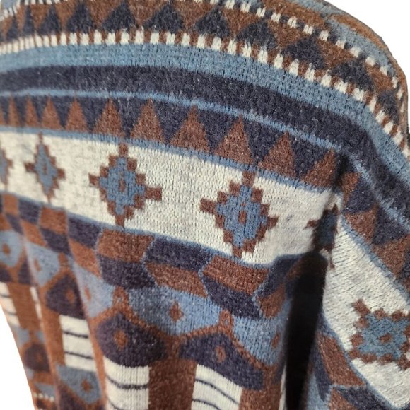 Variations Fleece Cardigan Women's Aztec Print Size M Acrylic - Picture 2 of 8